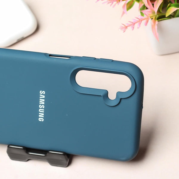 Dark Blue Original Silicone case for Samsung A54 - The Hatke