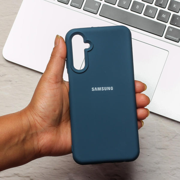 Dark Blue Original Silicone case for Samsung A54 - The Hatke