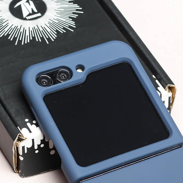 Dark Blue Original Silicone case for Samsung Galaxy Z FLIP 5 - The Hatke