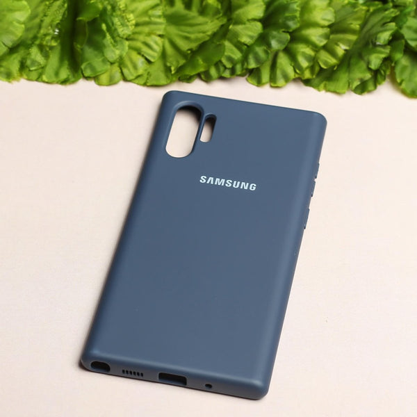 Dark Blue Original Silicone case for Samsung Note 10 Plus - The Hatke