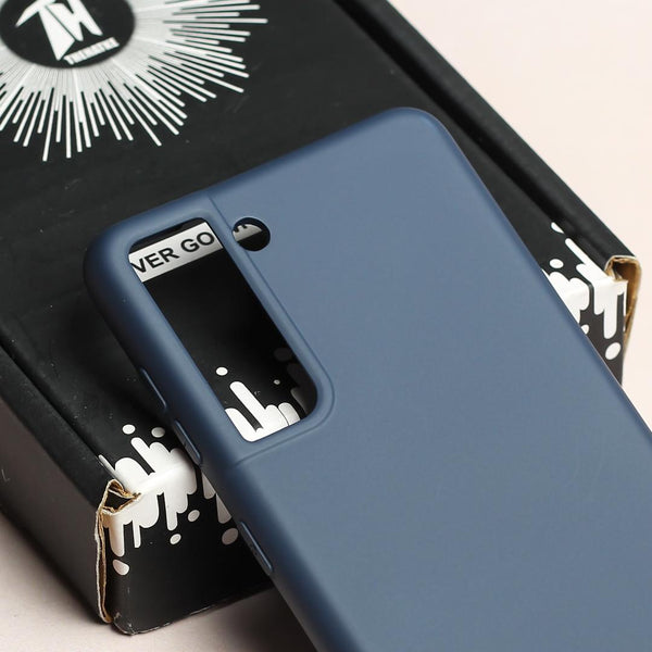 Dark Blue Original Silicone case for Samsung S22 Plus - The Hatke