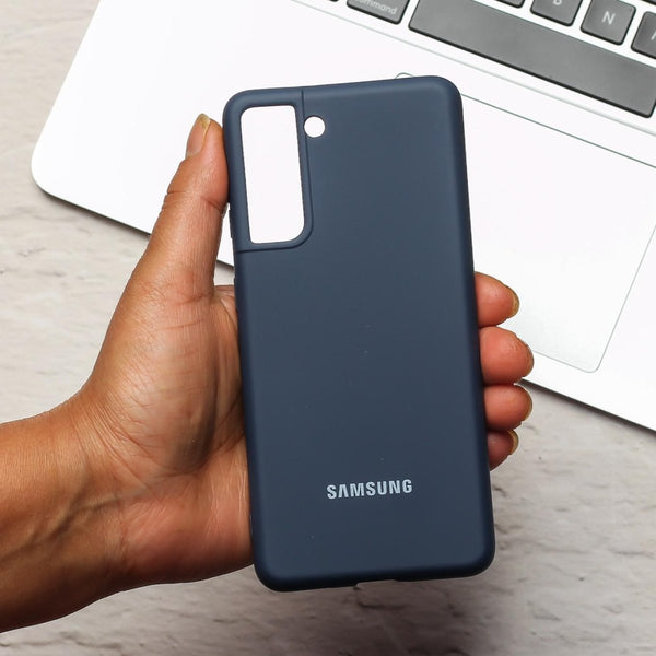 Dark Blue Original Silicone case for Samsung S22 Plus - The Hatke
