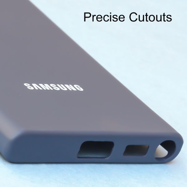 Dark Blue Original Silicone case for Samsung S22 Ultra - The Hatke