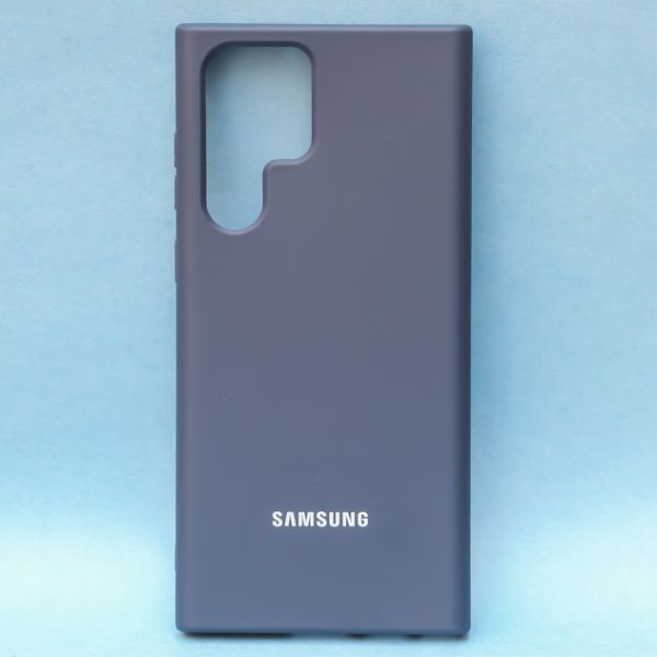 Dark Blue Original Silicone case for Samsung S22 Ultra - The Hatke