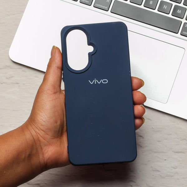 Dark Blue Original Silicone case for Vivo Y27 4G - The Hatke