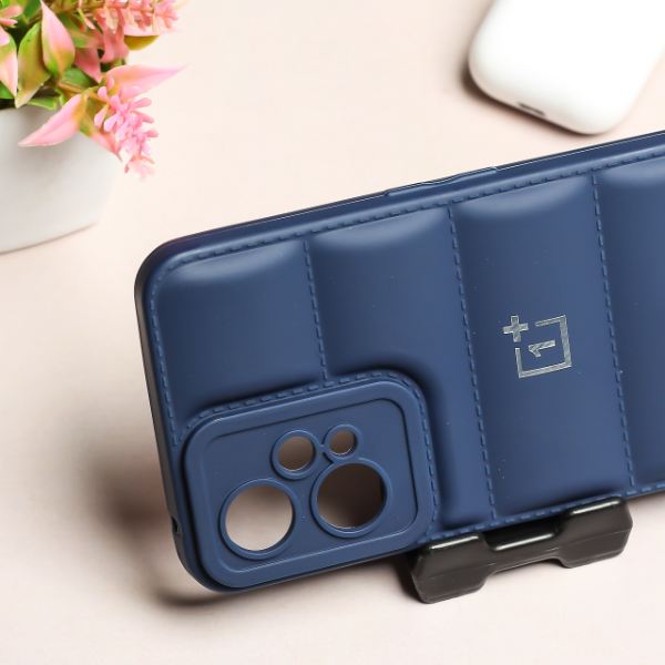 Dark Blue Puffon silicone case for Oneplus Nord CE 2 Lite - The Hatke
