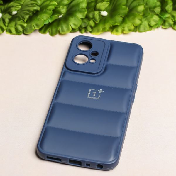 Dark Blue Puffon silicone case for Oneplus Nord CE 2 Lite - The Hatke