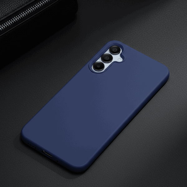 Dark Blue Silicone Case for Samsung S24 Fe - The Hatke