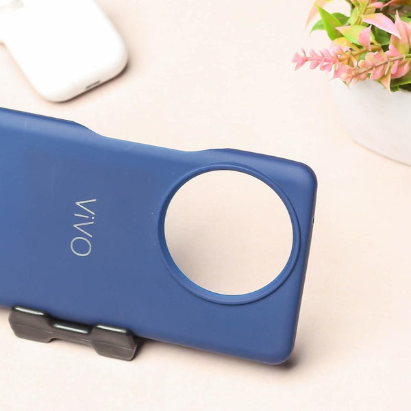 Dark Blue Silicone Case for Vivo V30E - The Hatke