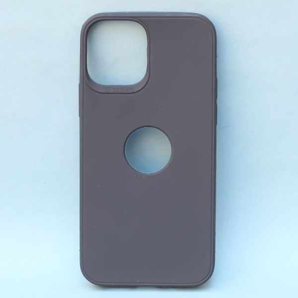 Dark Blue Spazy Logo Cut Silicone Case for Apple Iphone 12 Pro - The Hatke