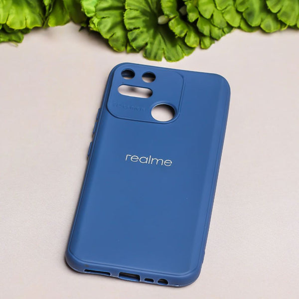 Dark Blue Spazy Silicone Case for Realme 50A - The Hatke