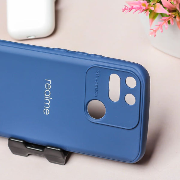 Dark Blue Spazy Silicone Case for Realme 50A - The Hatke