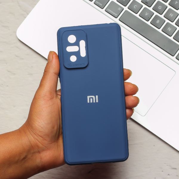 Dark Blue Spazy Silicone Case for Redmi Note 10 Pro - The Hatke