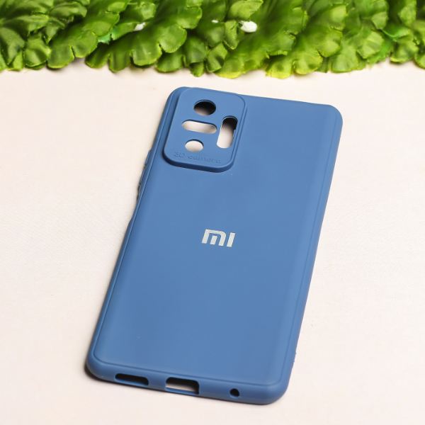 Dark Blue Spazy Silicone Case for Redmi Note 10 Pro - The Hatke