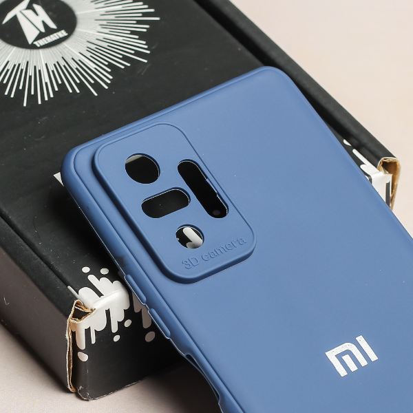 Dark Blue Spazy Silicone Case for Redmi Note 10 Pro - The Hatke