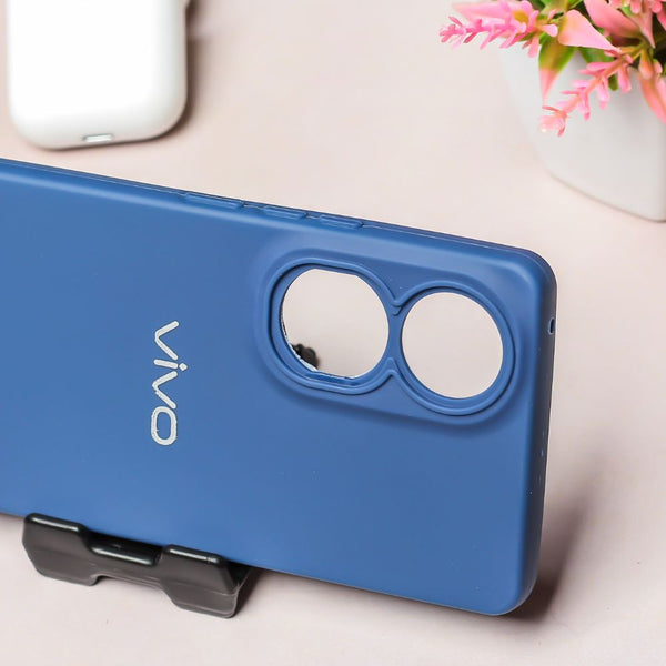 Dark Blue Spazy Silicone Case for Vivo Y100 - The Hatke