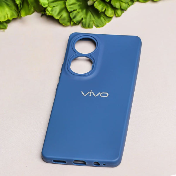 Dark Blue Spazy Silicone Case for Vivo Y100 - The Hatke