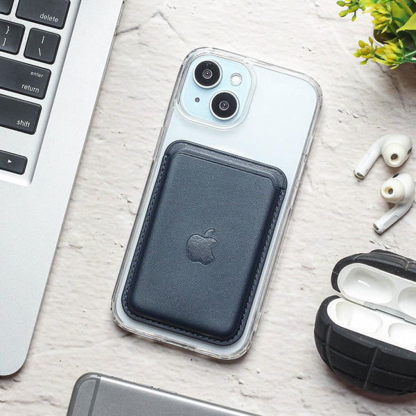 Dark Blue Wallet Case for Apple iphone - The Hatke
