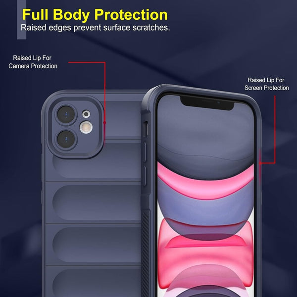 Dark Blue Wave Case for Apple Iphone 11 - The Hatke