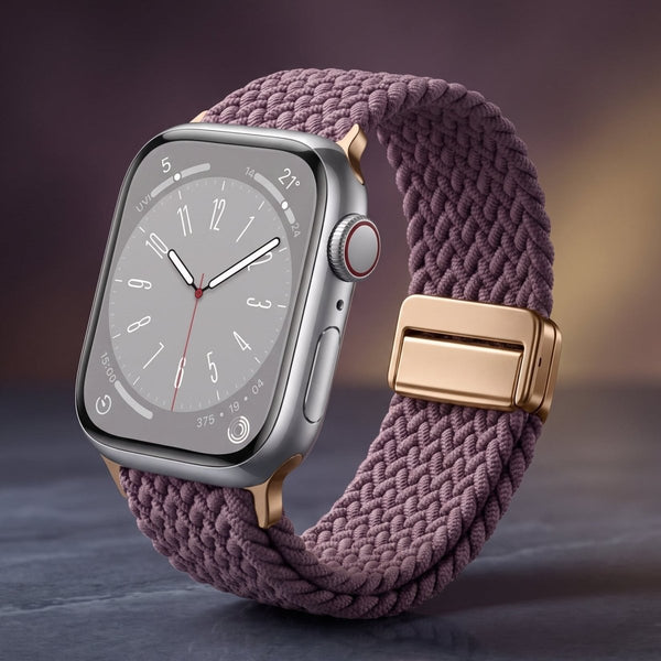 Dark Cherry Unity Braided Solo Loop For Strap For Apple Watch Series 1 (38mm/40mm/41mm) - The Hatke