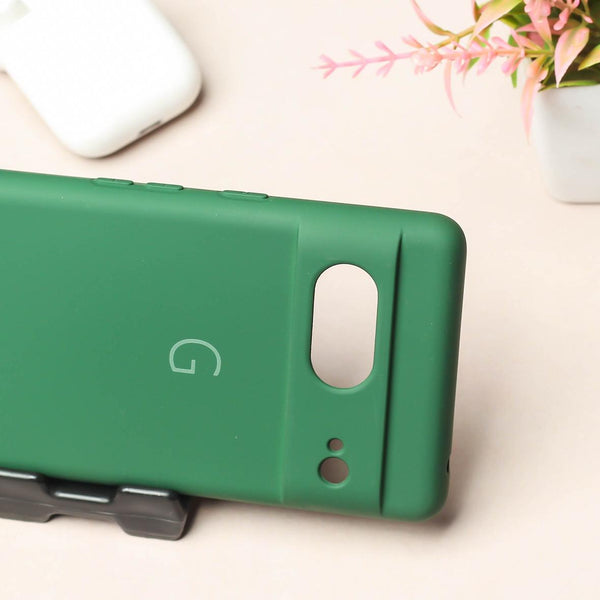 Dark Green Camera Original Silicone case for Google Pixel 7 - The Hatke