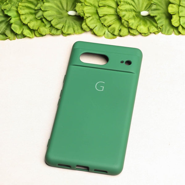 Dark Green Camera Original Silicone case for Google Pixel 7 - The Hatke