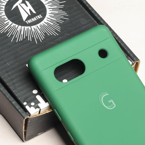 Dark Green Camera Original Silicone case for Google Pixel 7A - The Hatke