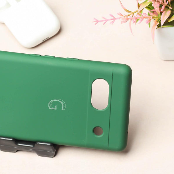 Dark Green Camera Original Silicone case for Google Pixel 7A - The Hatke