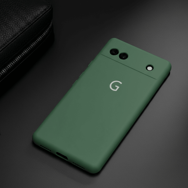 Dark Green Camera Original Silicone case for Google Pixel 7A - The Hatke