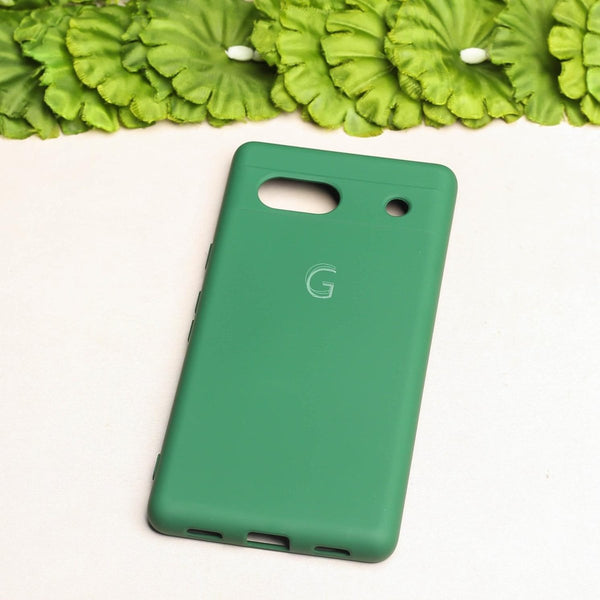 Dark Green Camera Original Silicone case for Google Pixel 7A - The Hatke