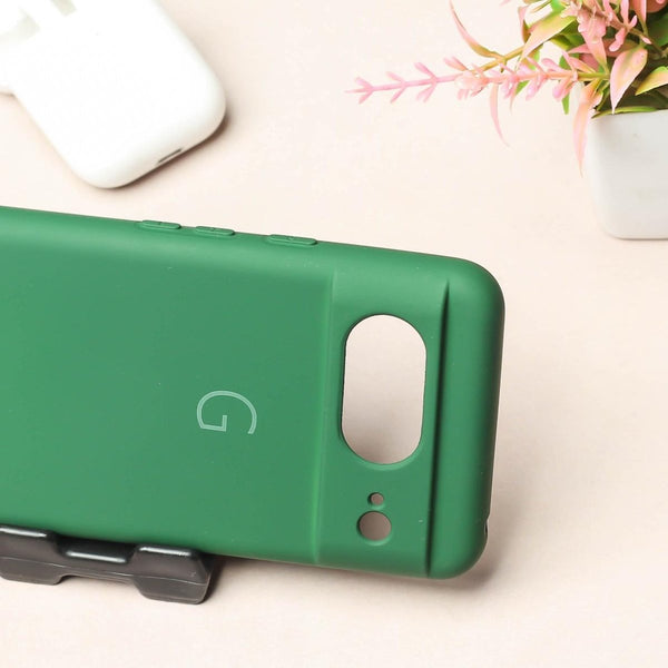 Dark Green Camera Original Silicone case for Google Pixel 8 - The Hatke