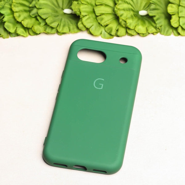 Dark Green Camera Original Silicone case for Google Pixel 8a - The Hatke