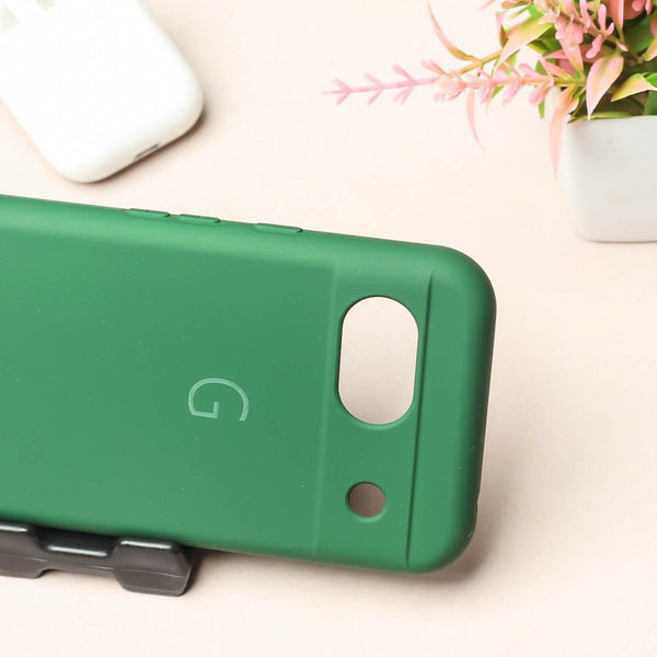 Dark Green Camera Original Silicone case for Google Pixel 8a - The Hatke