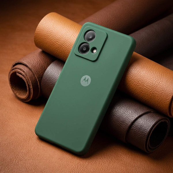 Dark Green Camera Original Silicone case for Motorola Edge 40 Neo - The Hatke
