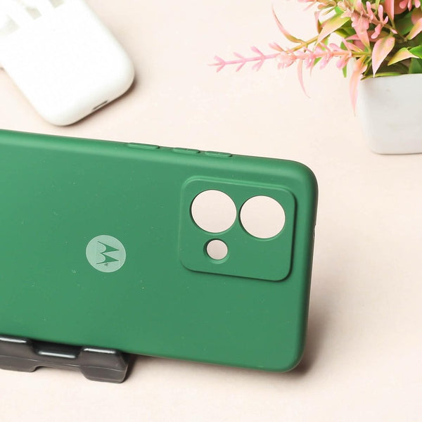 Dark Green Camera Original Silicone case for Motorola Edge 40 Neo - The Hatke