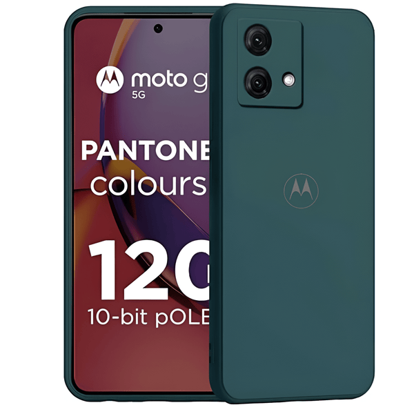 Dark Green Camera Original Silicone case for Motorola G84 - The Hatke