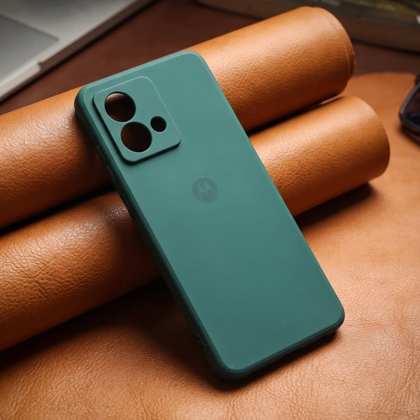 Dark Green Camera Original Silicone case for Motorola G84 - The Hatke