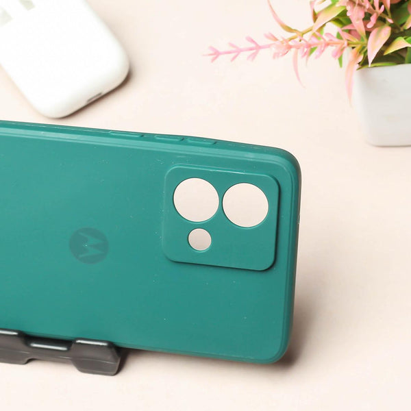 Dark Green Camera Original Silicone case for Motorola G84 - The Hatke