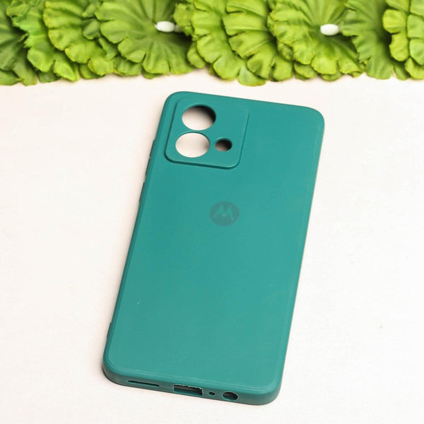 Dark Green Camera Original Silicone case for Motorola G84 - The Hatke
