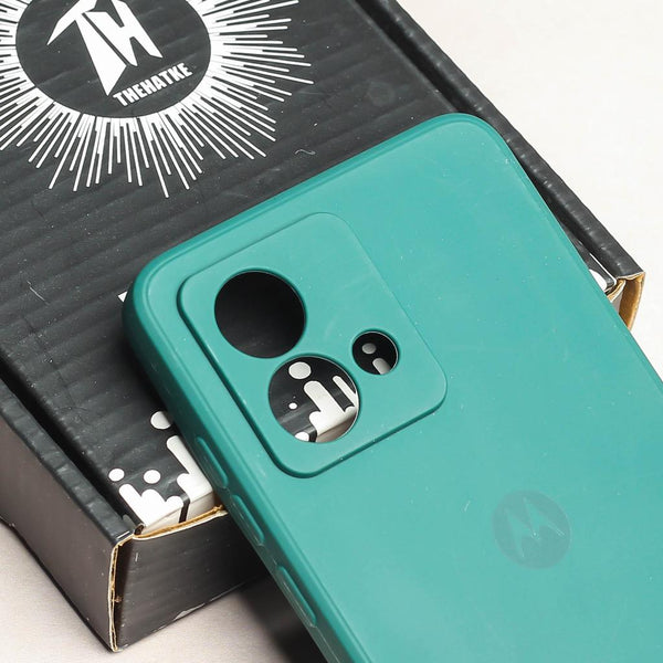 Dark Green Camera Original Silicone case for Motorola G84 - The Hatke