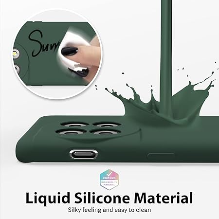 Dark Green Camera Original Silicone case for Oneplus 12 - The Hatke