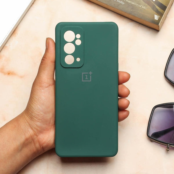 Dark Green Camera Original Silicone Case for Oneplus 9RT - The Hatke