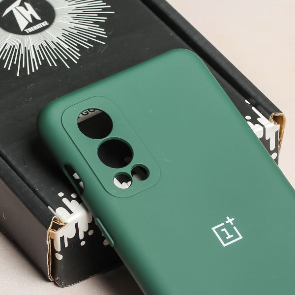 Dark Green Camera Original Silicone case for Oneplus Nord 2 - The Hatke