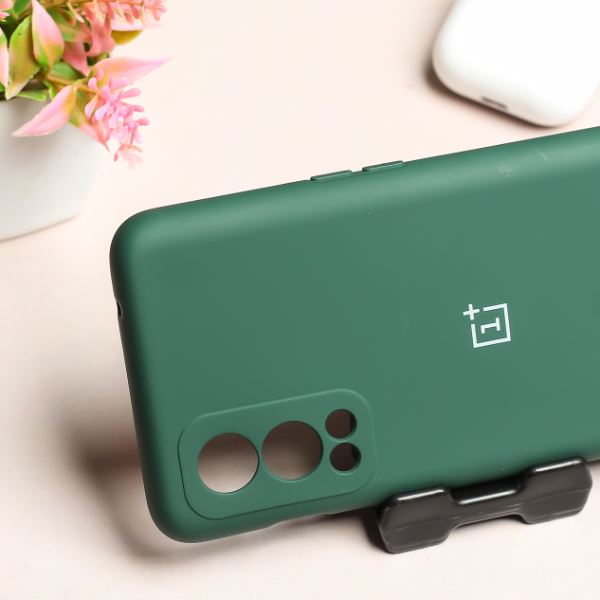 Dark Green Camera Original Silicone case for Oneplus Nord 2 - The Hatke