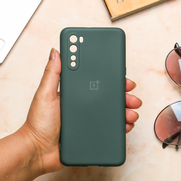 Dark Green Camera Original Silicone case for Oneplus Nord - The Hatke