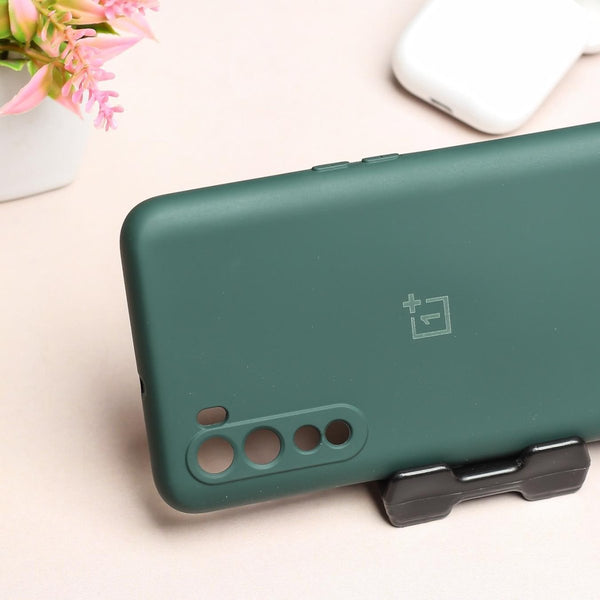 Dark Green Camera Original Silicone case for Oneplus Nord - The Hatke