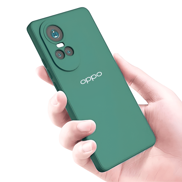 Dark Green Camera Original Silicone case for Oppo Reno 10 - The Hatke