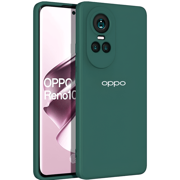 Dark Green Camera Original Silicone case for Oppo Reno 10 - The Hatke