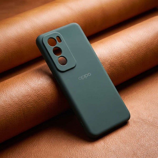 Dark Green Camera Original Silicone case for Oppo Reno 12 - The Hatke