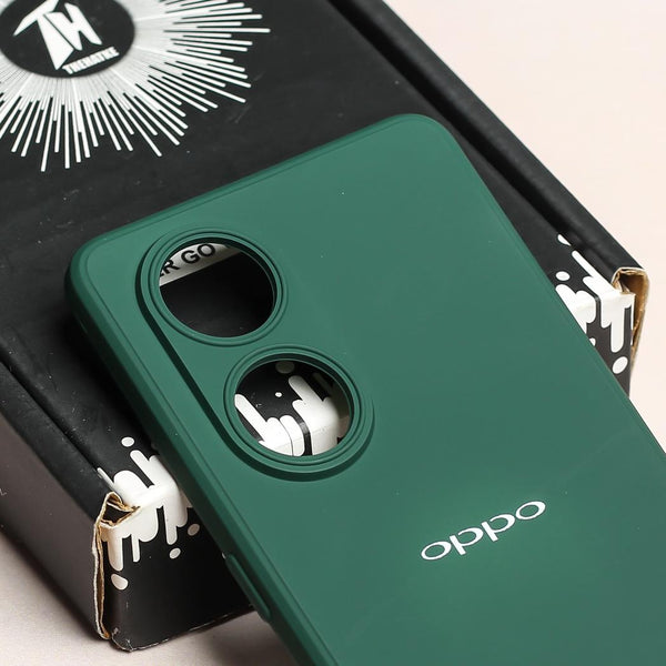 Dark Green Camera Original Silicone case for Oppo Reno 8T - The Hatke